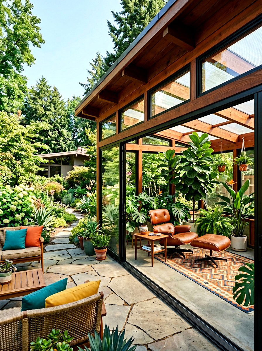 Mid Century Greenhouse - 30 modern greenhouse ideas