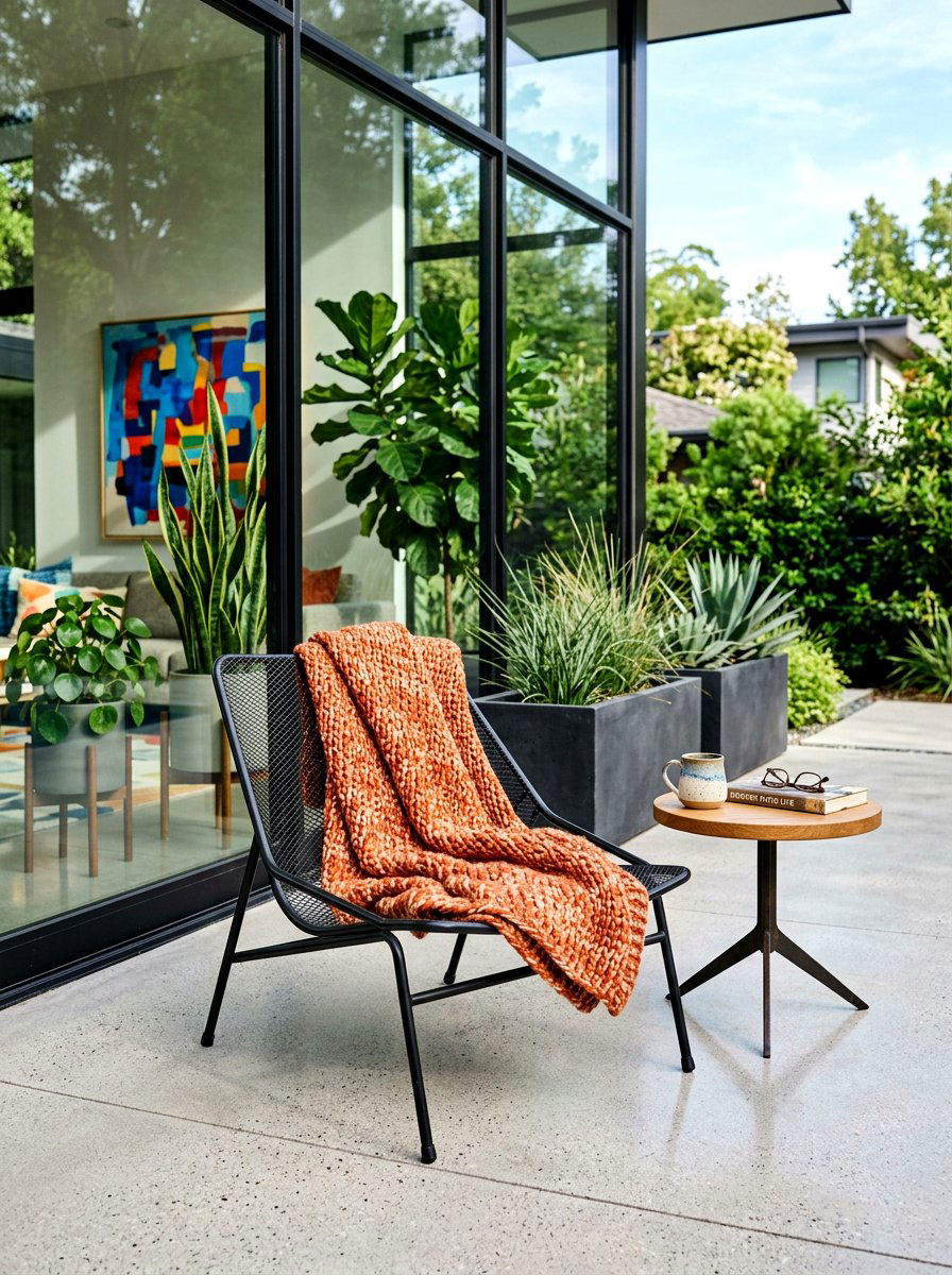 Mid Century Iron Chair - 30 vintage iron patio furniture ideas