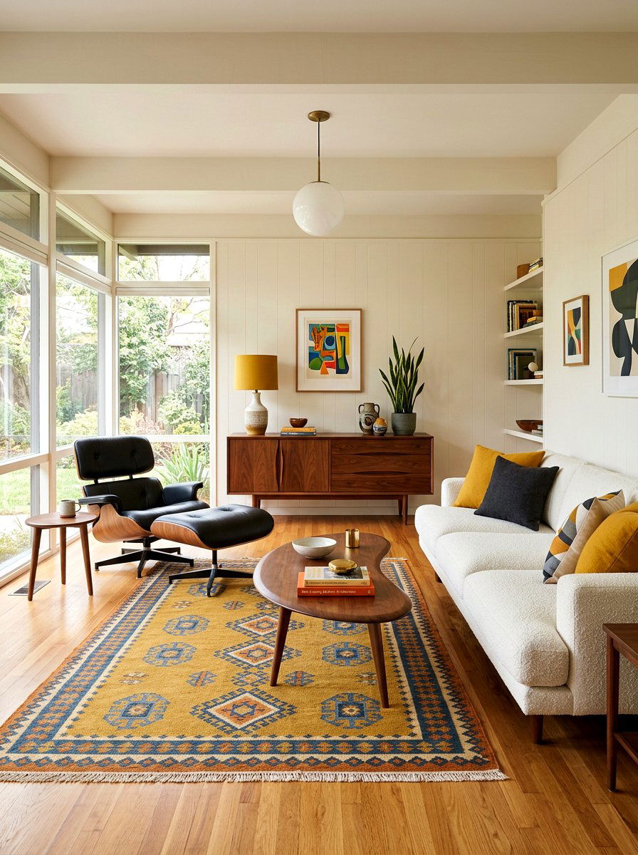 Mid Century Living Room - 30 cloud couch living room ideas