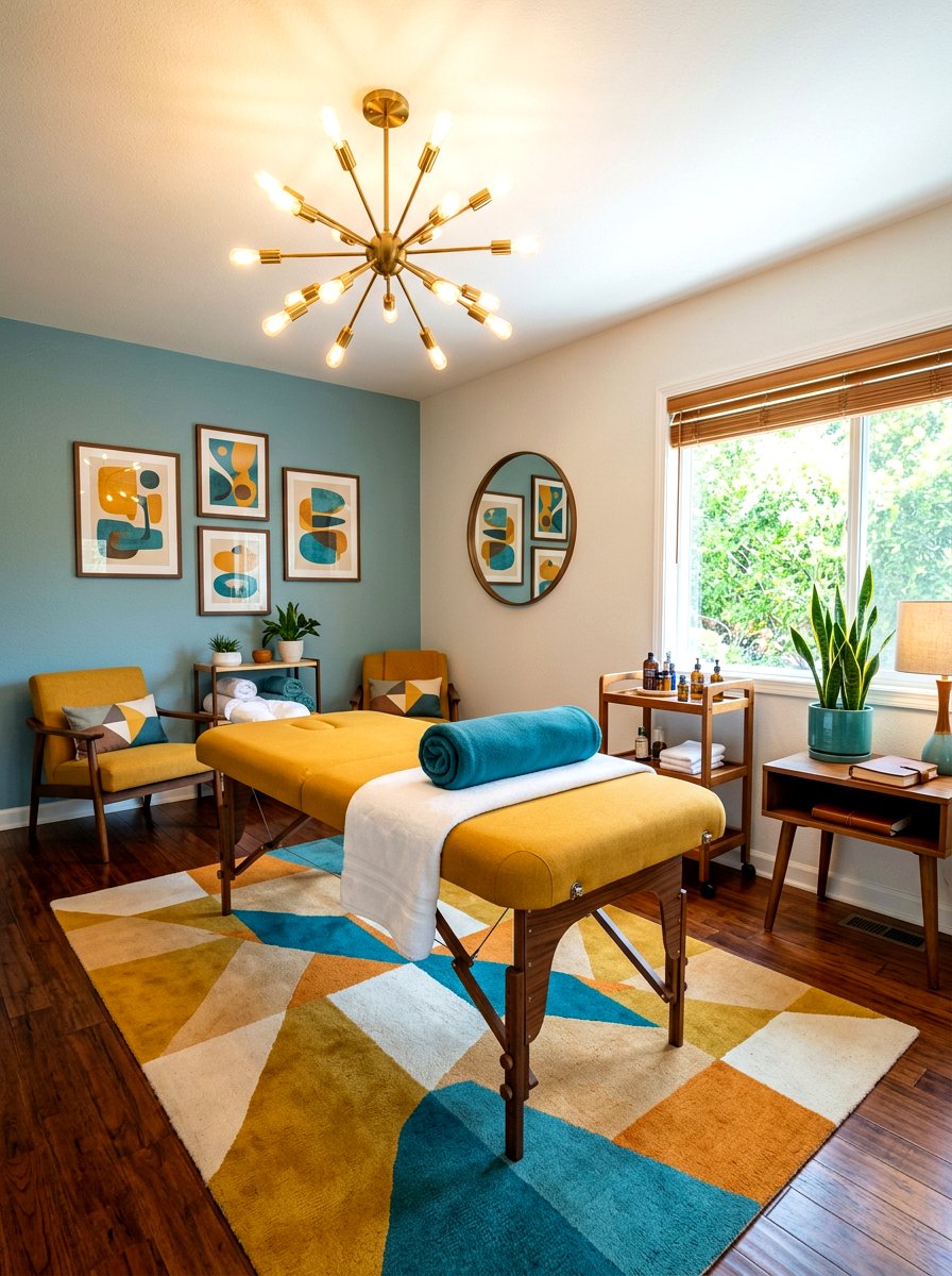 Mid Century Massage Room - 30 massage room ideas