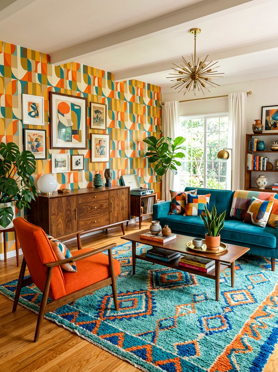 Mid Century Maximalist Living Room - 30 maximalist living room ideas