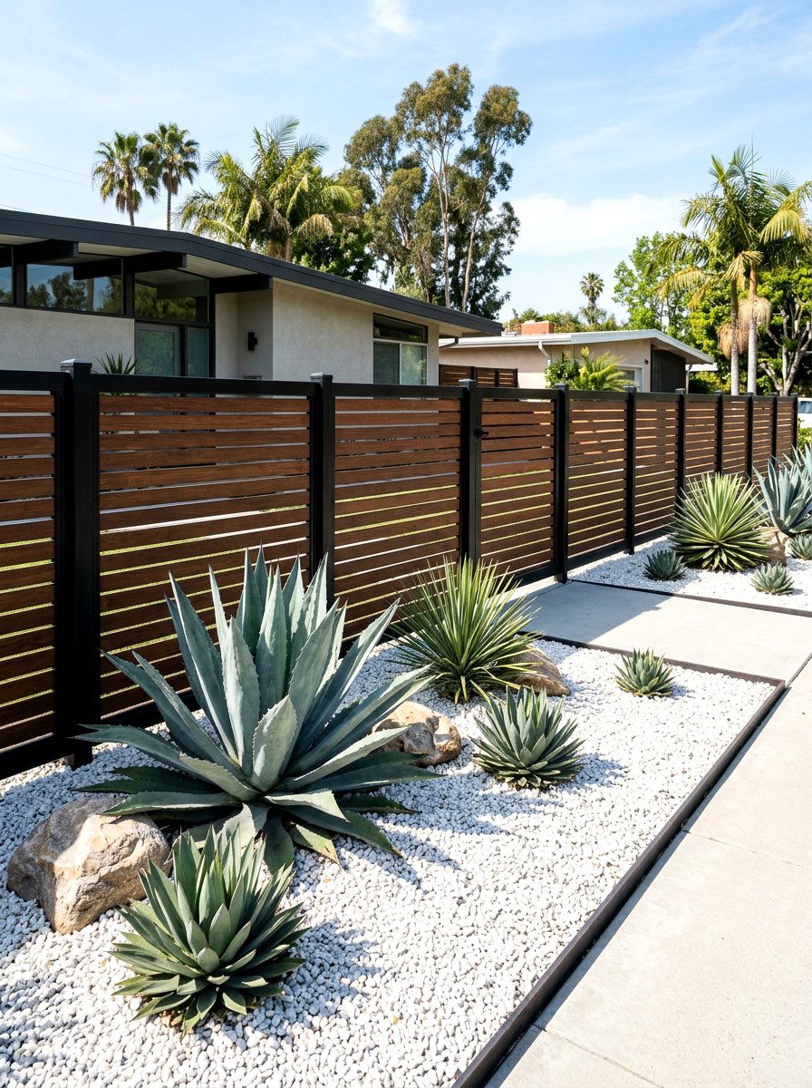Mid Century Modern - 30 decorative fence ideas