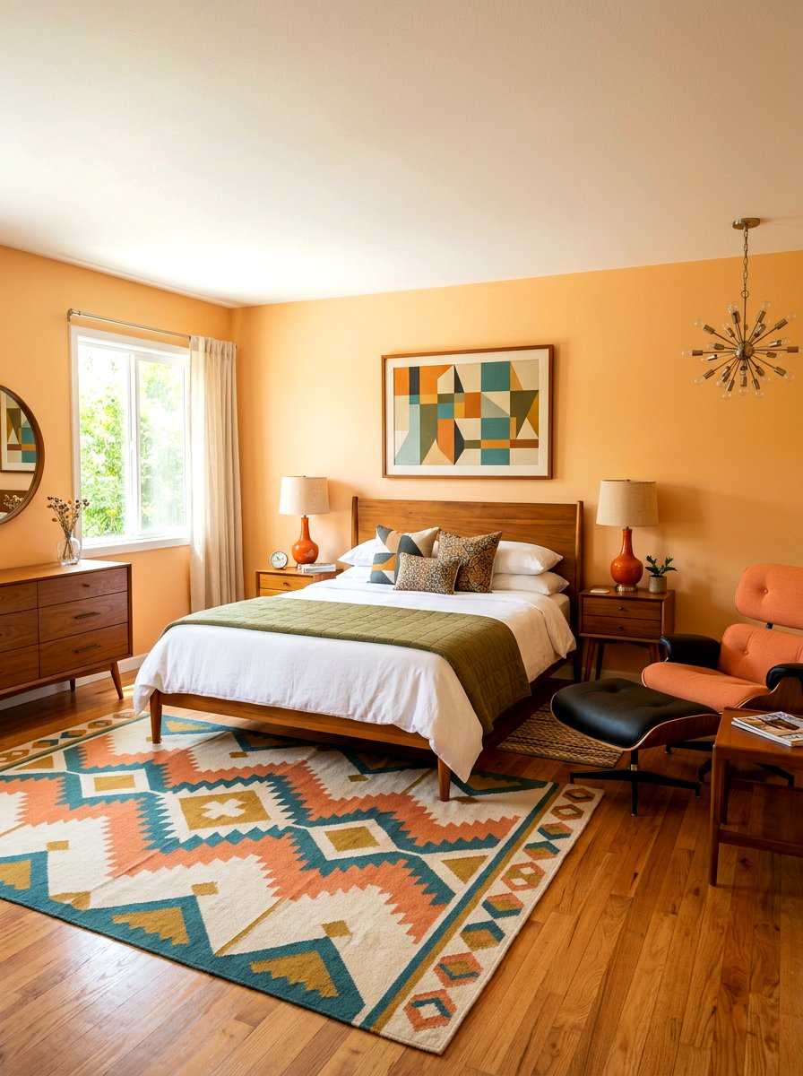 Mid Century Modern Apricot Bedroom - 30 apricot bedroom ideas