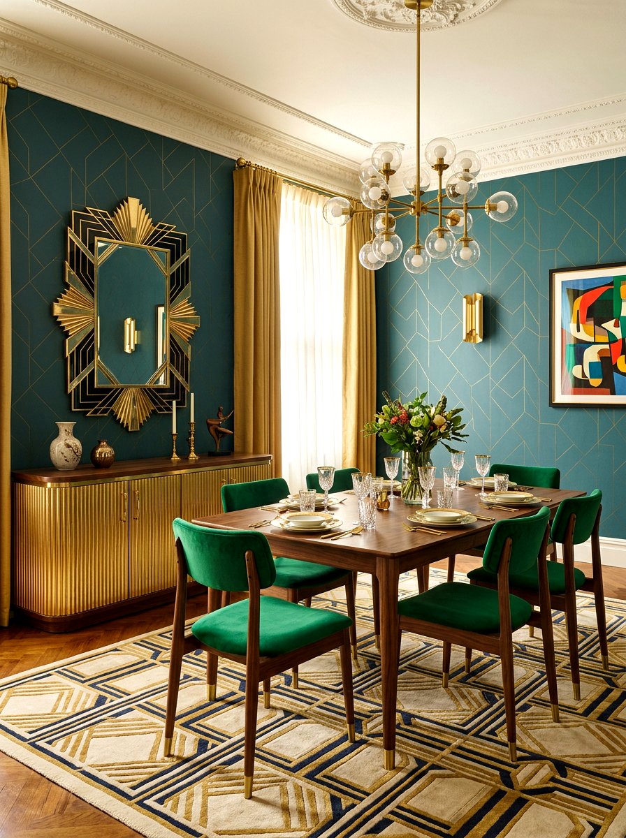 Mid Century Modern Art Deco Mix - 30 eclectic dining room ideas