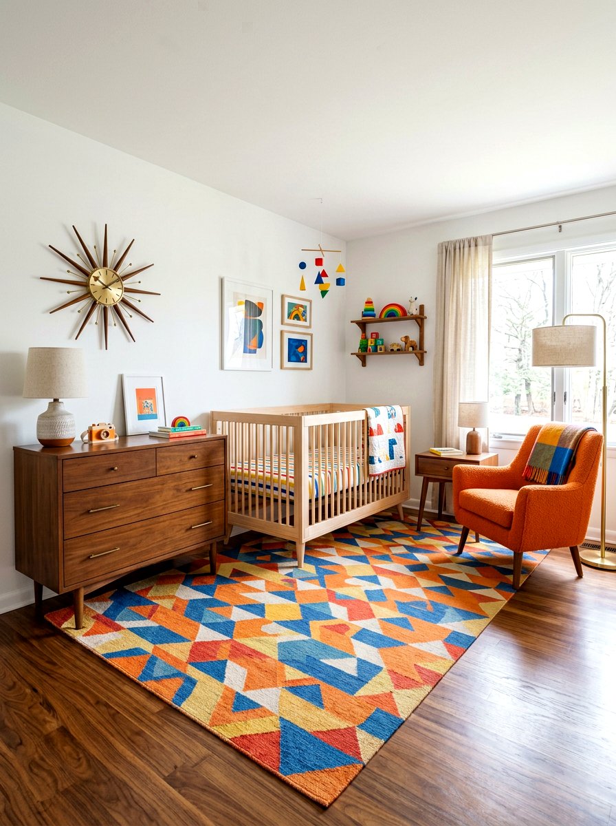 Mid Century Modern Baby Room - 30 vintage baby room ideas