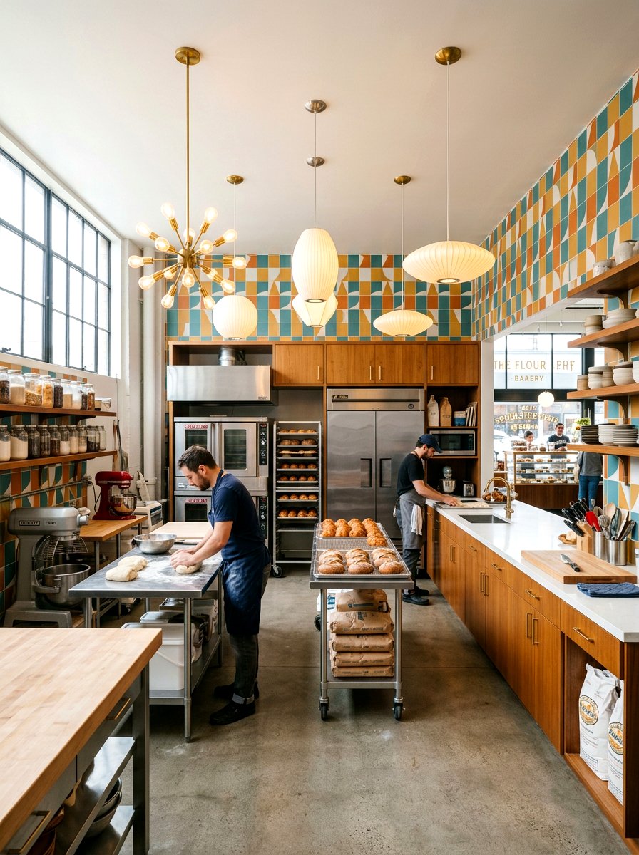 Mid Century Modern Bakery Kitchen - 30 vintage bakery kitchen ideas