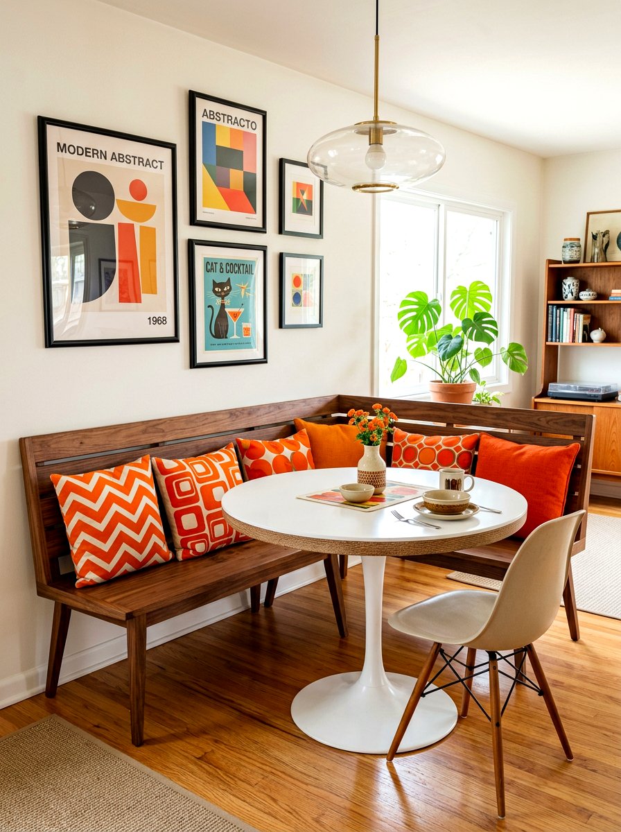 Mid Century Modern Banquette - 30 banquette dining room aesthetic ideas