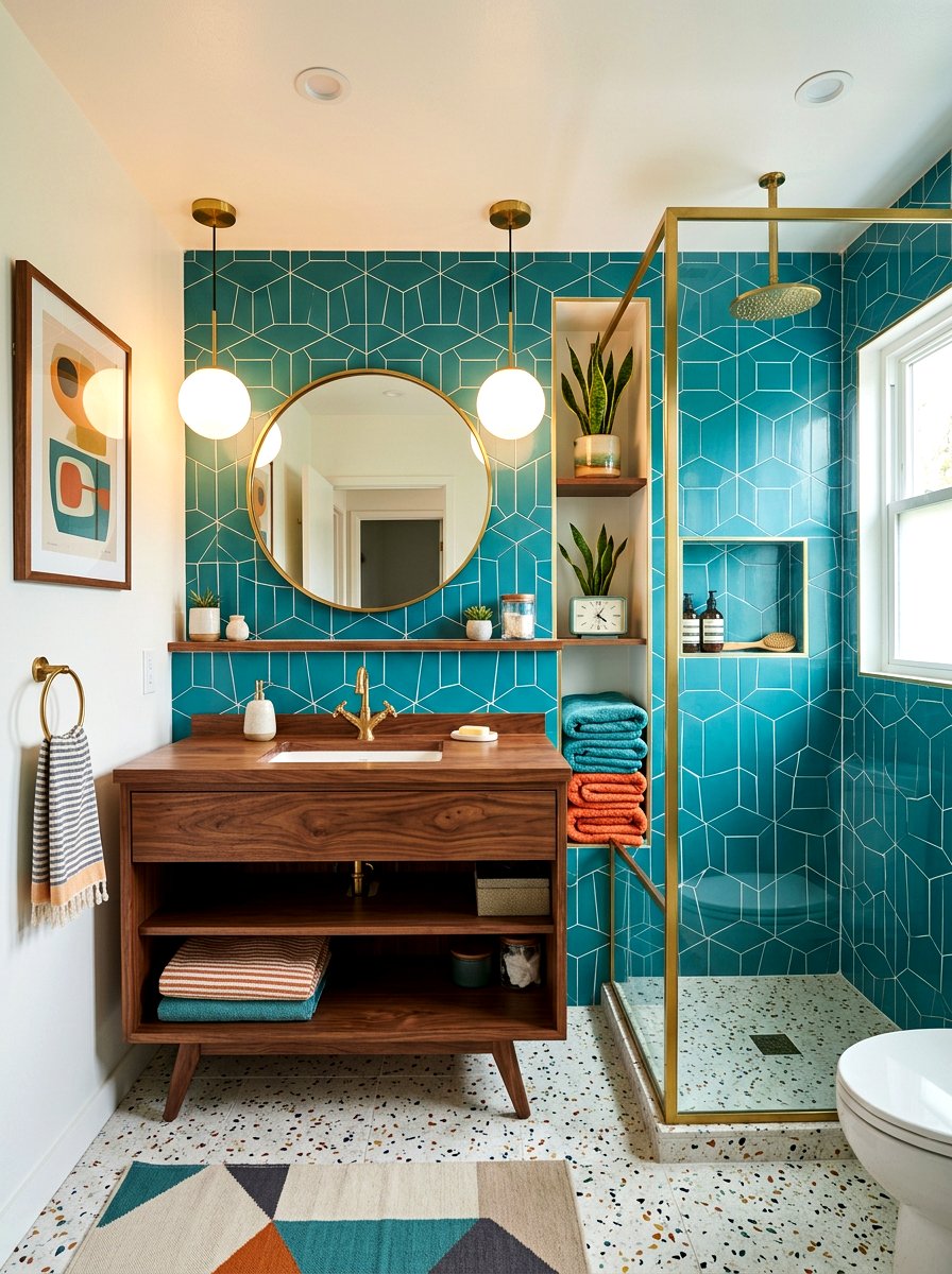 Mid Century Modern Bathroom - 30 Pinterest bathroom ideas
