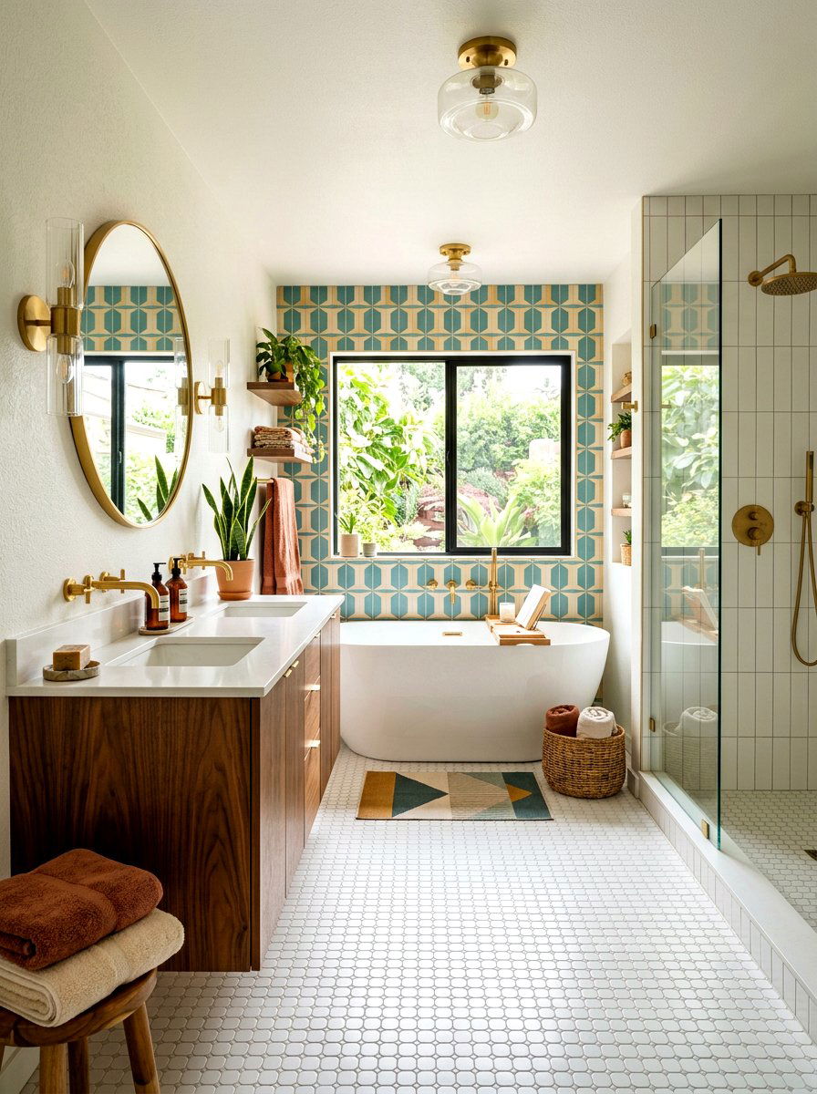 Mid Century Modern Bathroom - 30 spa hotel bathroom ideas