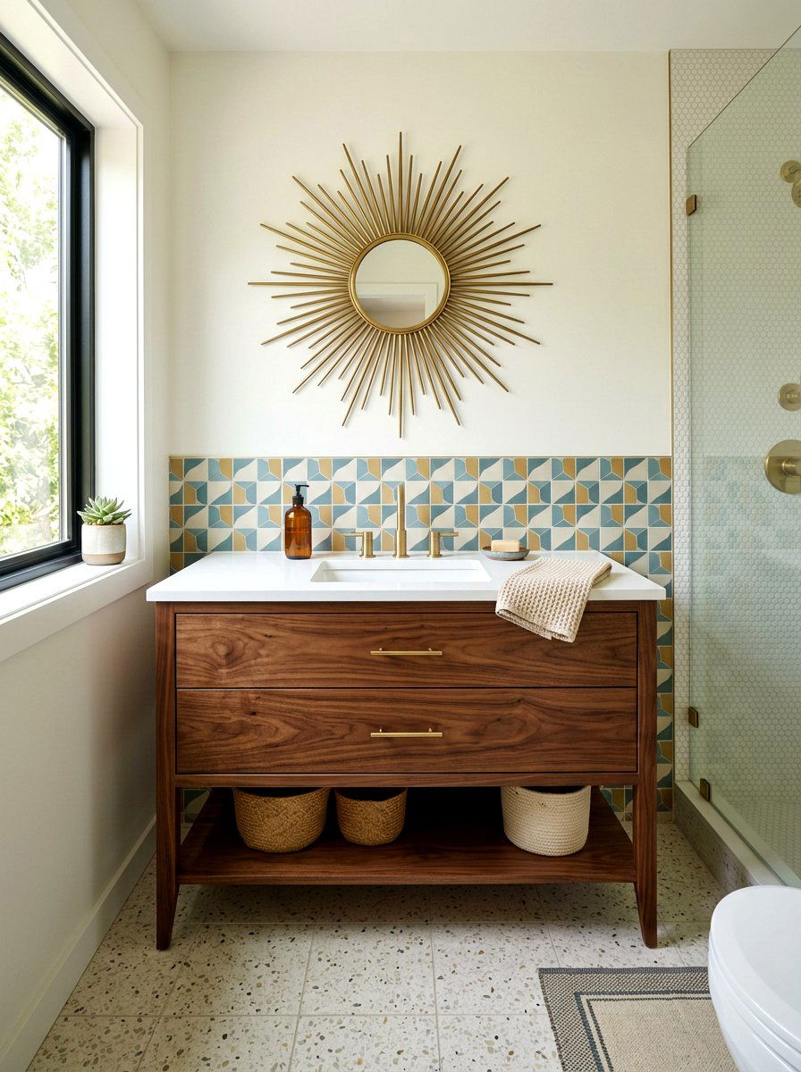 Mid Century Modern Bathroom Vanity - 30 eclectic bathroom ideas