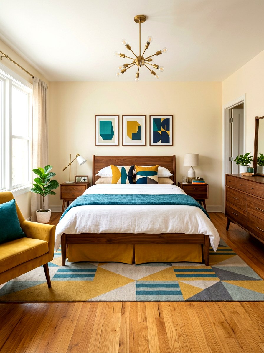 Mid Century Modern Bed Skirt - 30 tailored bed skirt ideas