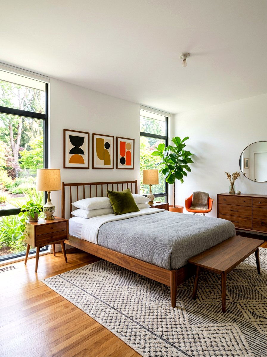 Mid Century Modern Bedroom - 30 spa bedroom retreat ideas