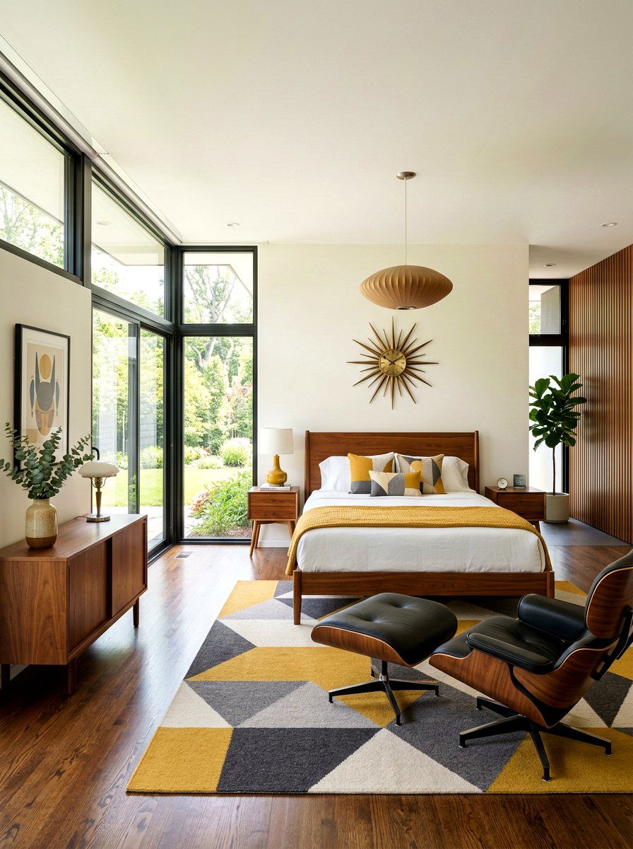 Mid Century Modern Bedroom - 30 boutique hotel bedroom ideas