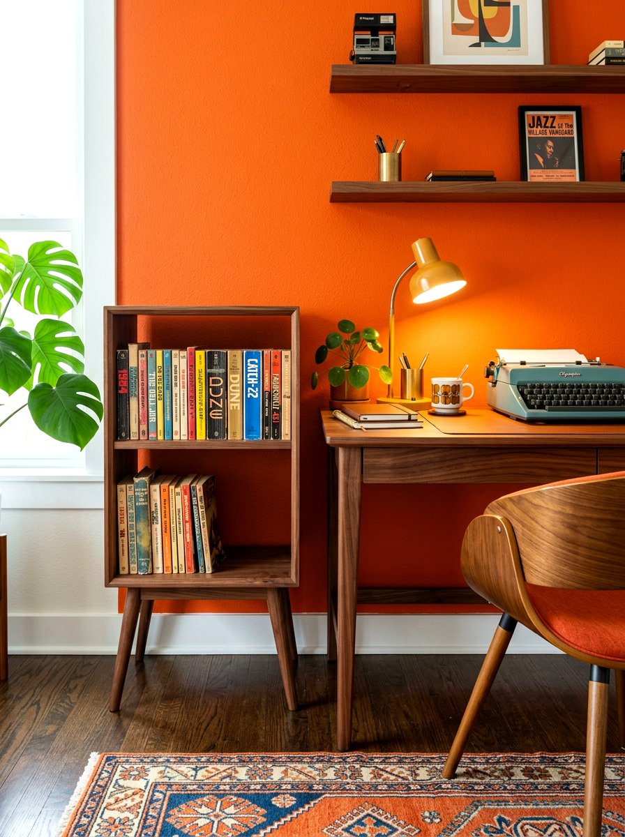 Mid Century Modern Book Stand - 30 stacked book table ideas