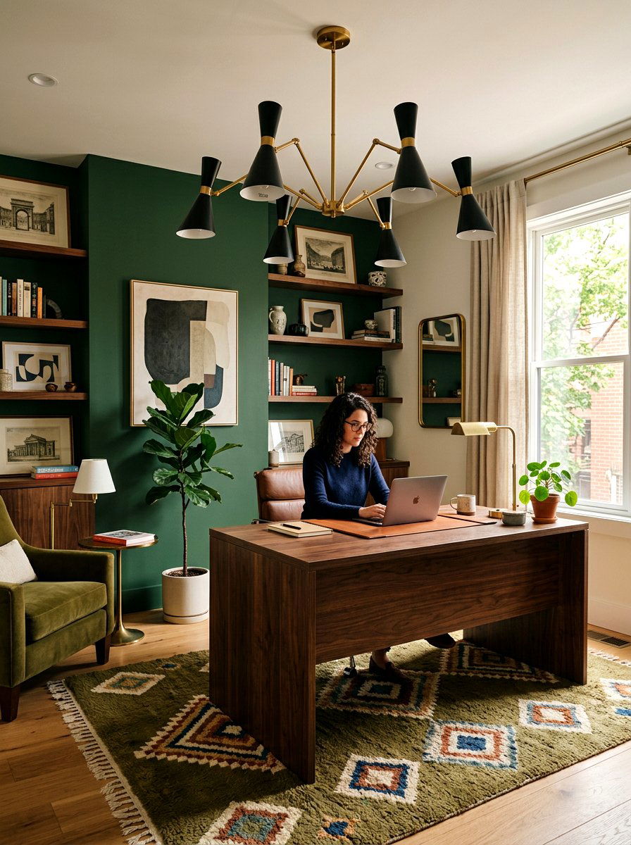 Mid Century Modern Brass Light - 30 statement chandelier ideas