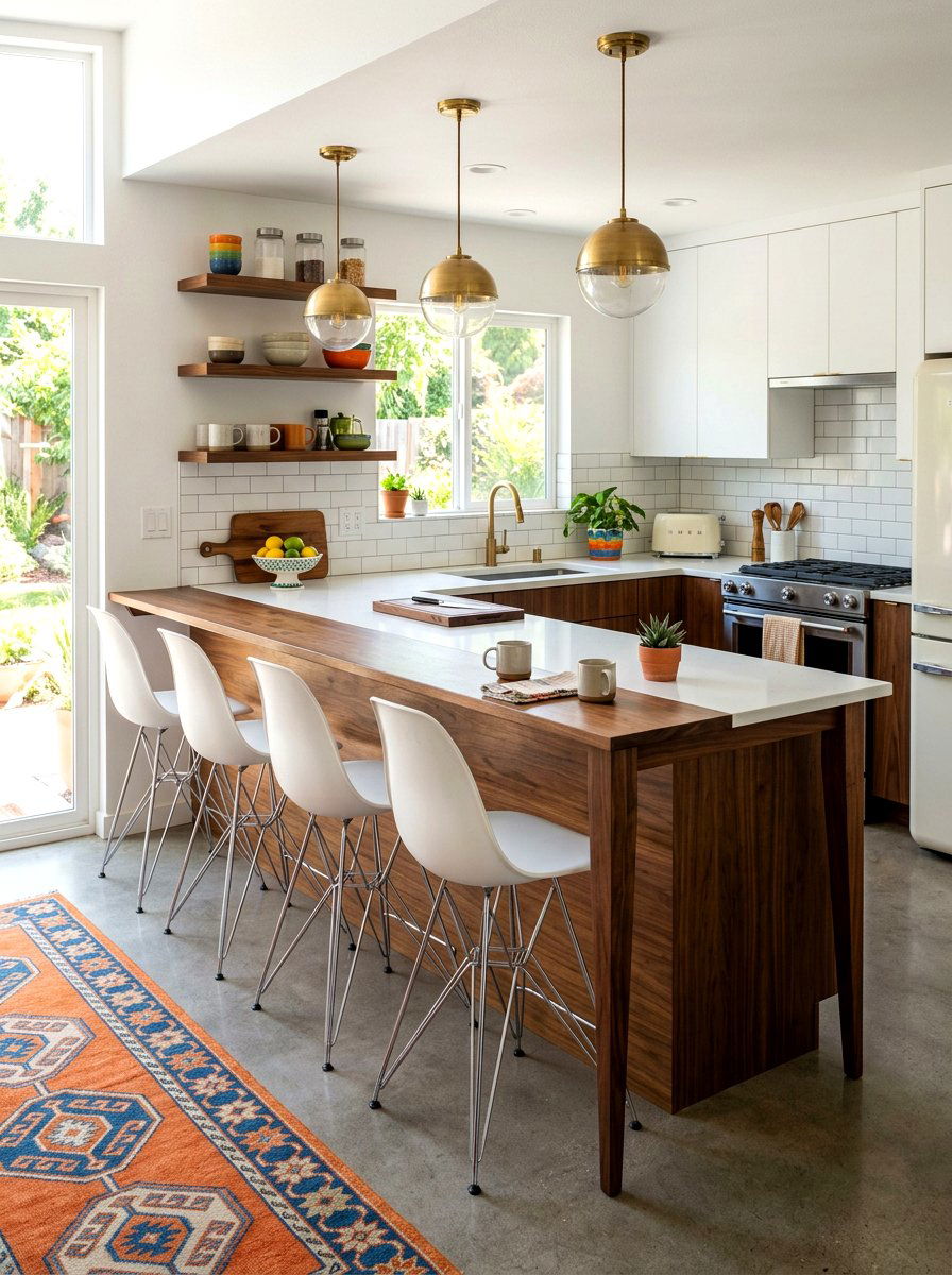 Mid Century Modern Breakfast Bar - 30 breakfast bar ideas