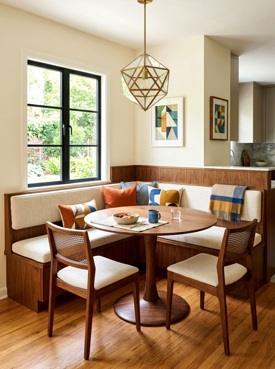 Mid Century Modern Breakfast Nook - 30 retro home decor ideas