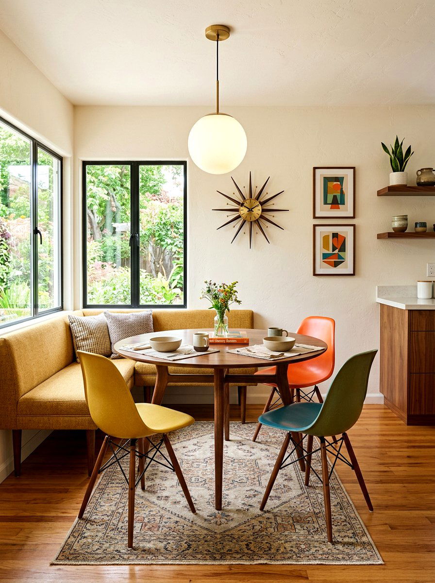 Mid Century Modern Breakfast Nook - 30 cozy breakfast corner ideas