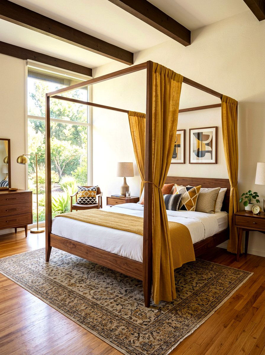 Mid Century Modern Canopy Bed - 30 canopy drape bed ideas