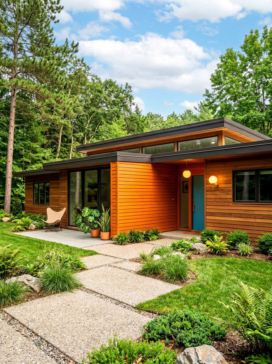 Mid Century Modern Cedar Siding - 30 cedar siding exterior ideas