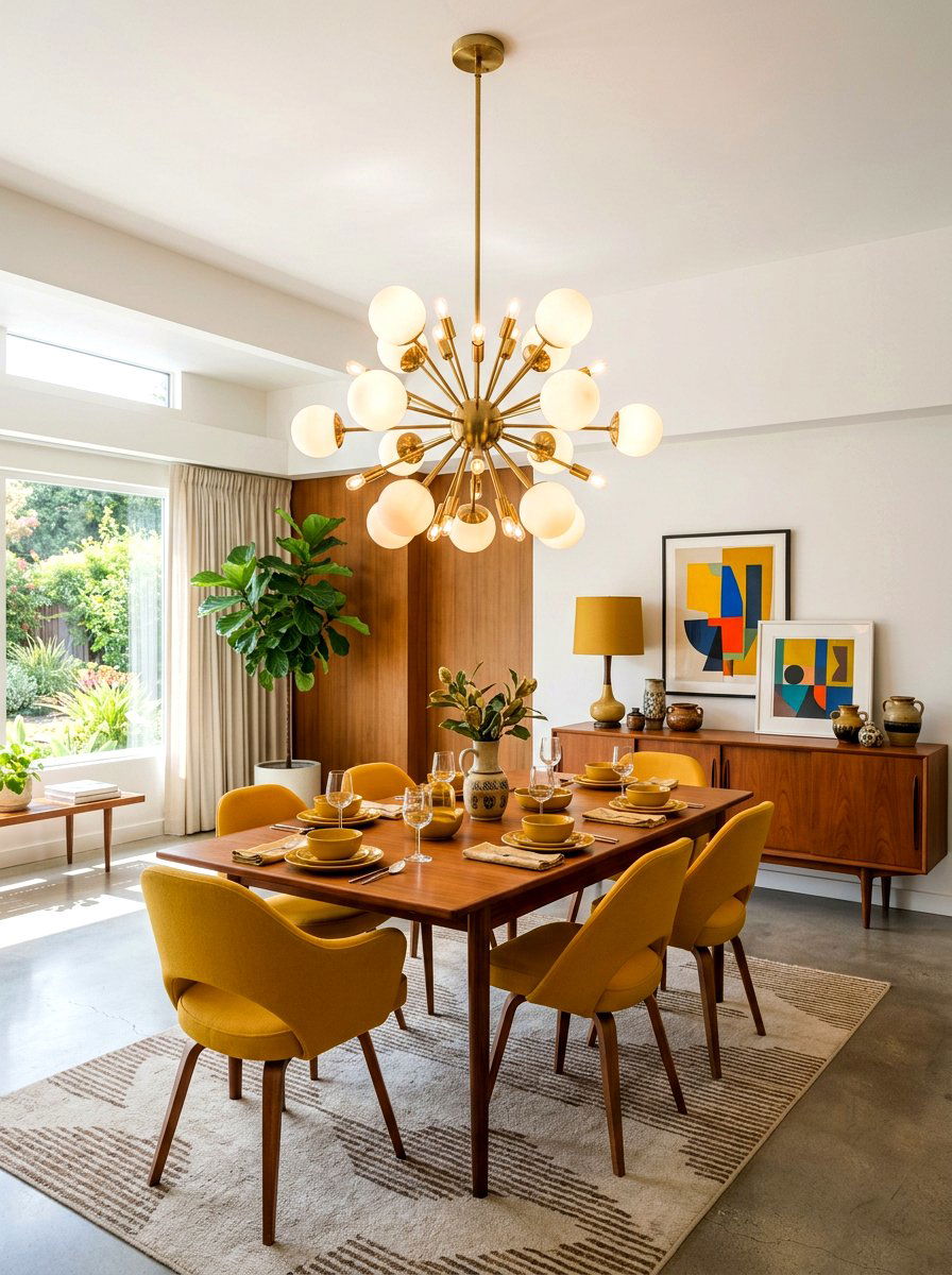 Mid Century Modern Chandelier - 30 formal dining room chandelier ideas