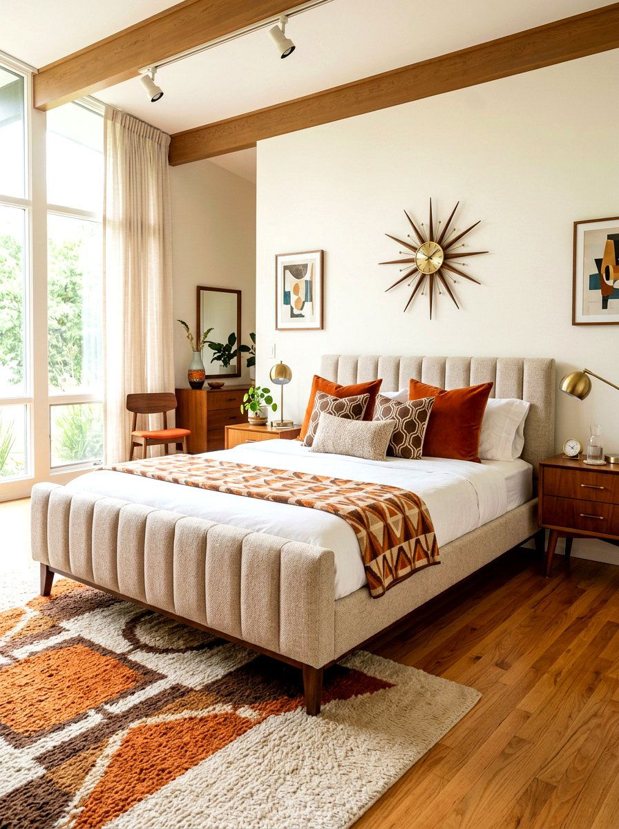 Mid Century Modern Channel Tufted Bed - 30 channel tufted bed ideas