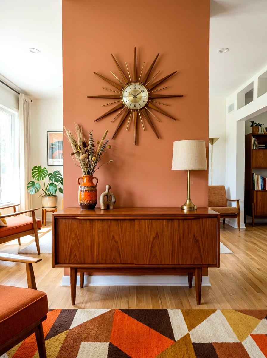 Mid Century Modern Console - 30 console table entry ideas