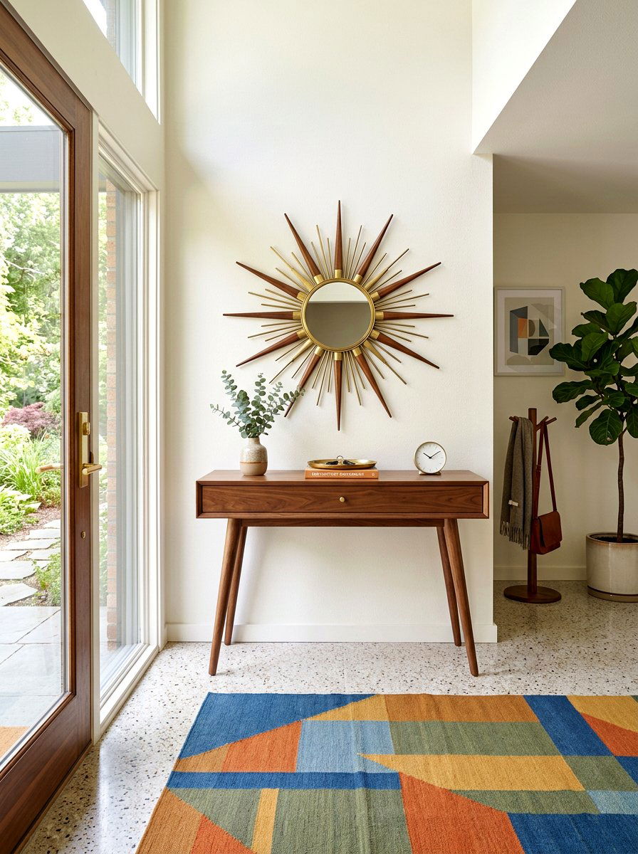 Mid Century Modern Console - 30 small foyer table ideas