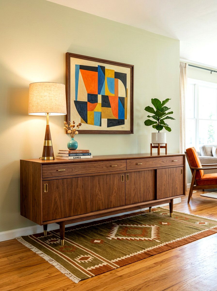 Mid Century Modern Credenza - 30 room divider apartment aesthetic ideas