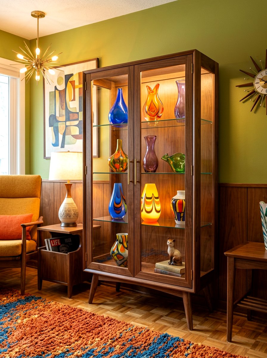 Mid Century Modern Curio Cabinet - 30 curio cabinet styling ideas