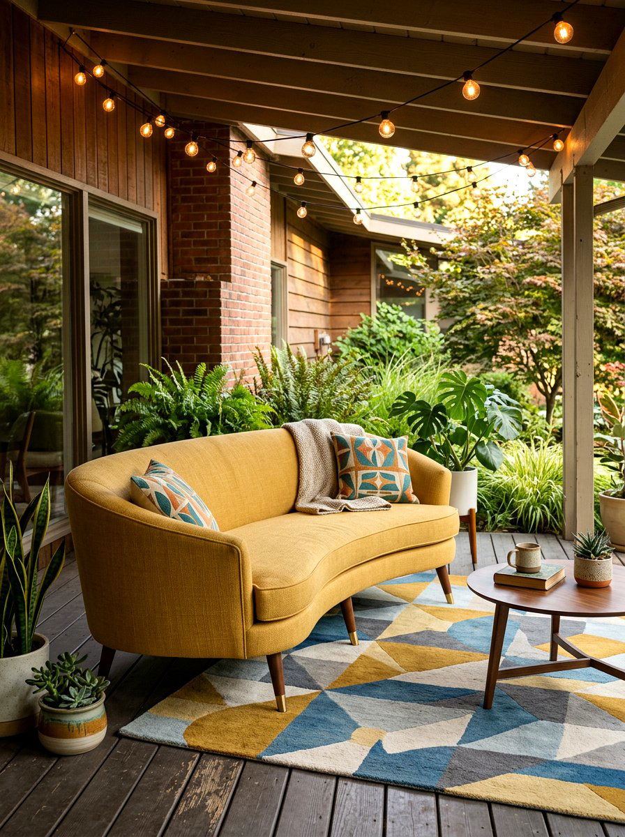 Mid Century Modern Curved Sofa - 30 curved patio sofa ideas