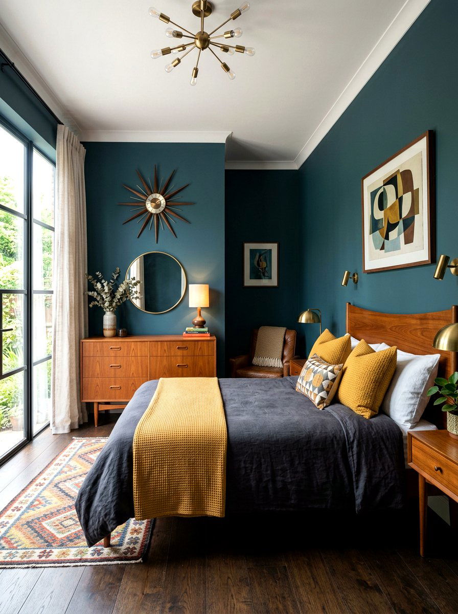 Mid Century Modern Dark Bedroom - 30 dark bedroom ideas
