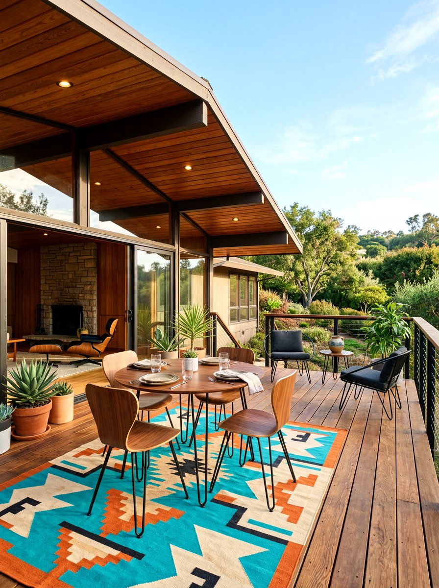 Mid Century Modern Deck - 30 covered deck ideas