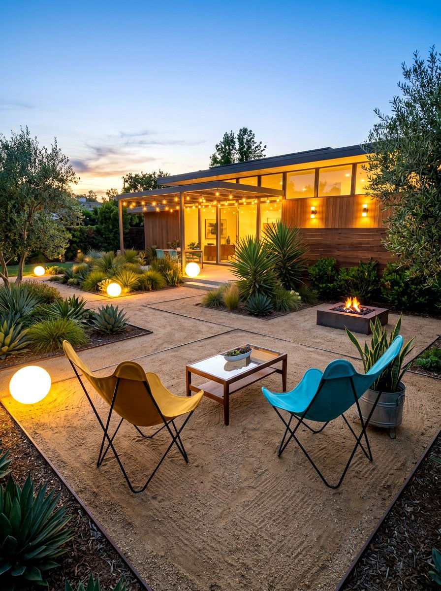 Mid Century Modern Decomposed Granite Backyard - 30 decomposed granite patio ideas