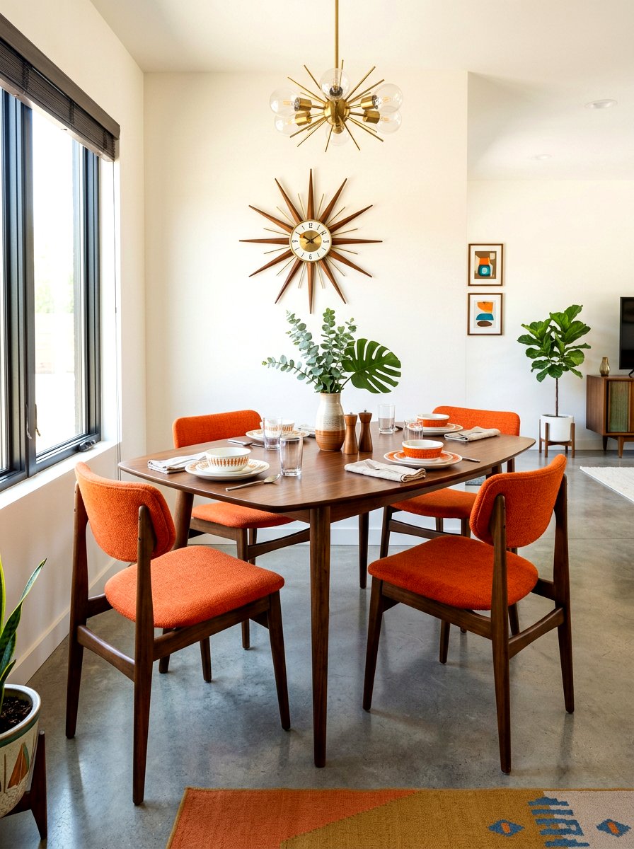 Mid Century Modern Dining Nook - 30 small dining nook ideas