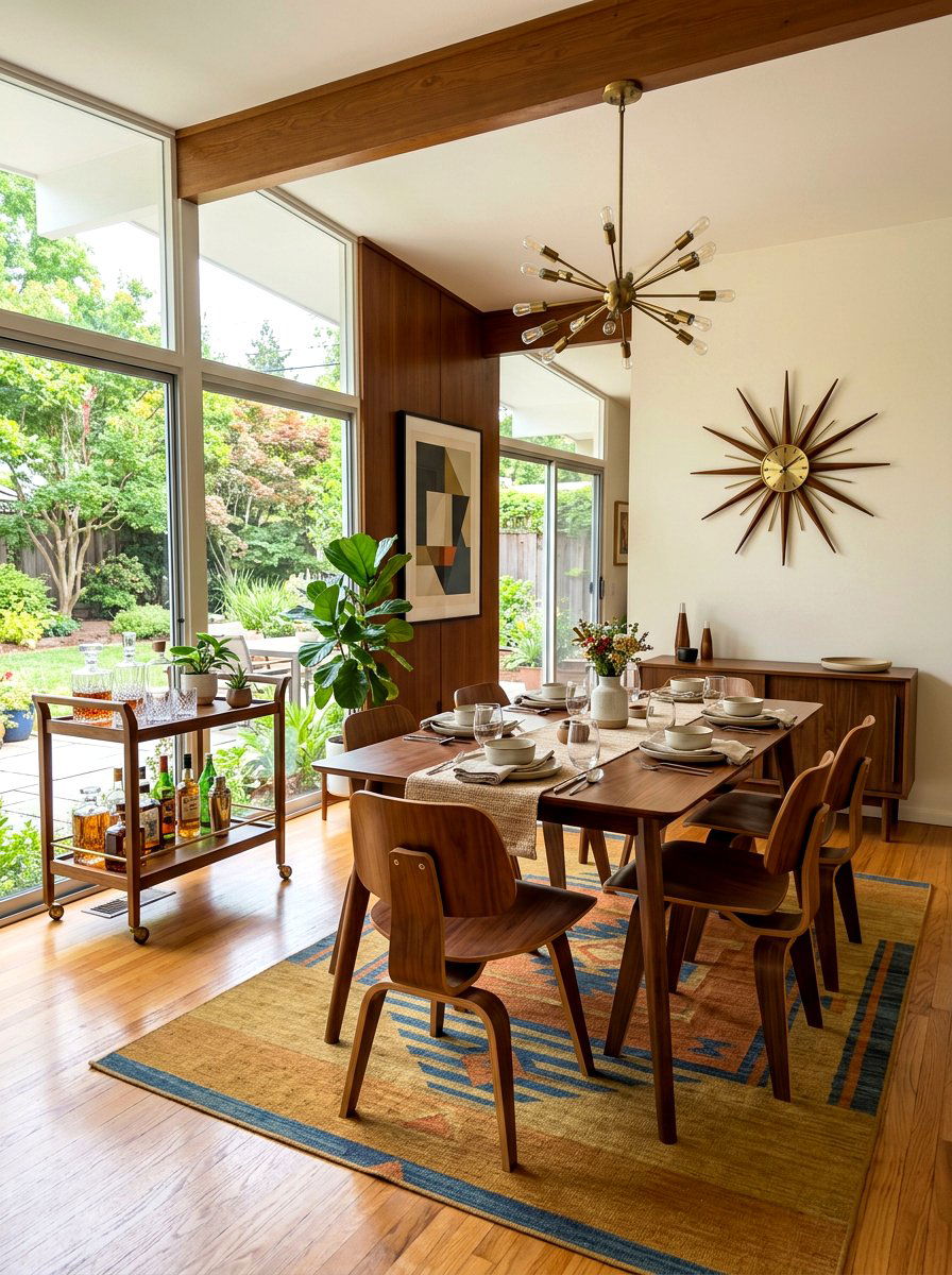 Mid Century Modern Dining Room - 30 dinner party hosting room ideas