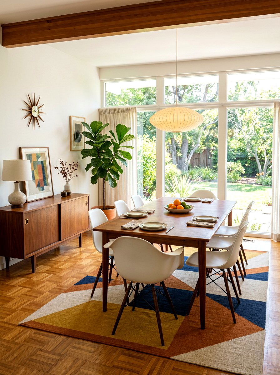Mid Century Modern Dining Room - 30 retro dining room ideas