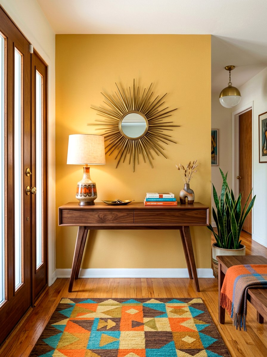 Mid Century Modern Entry Table - 30 everyday entry table decor ideas