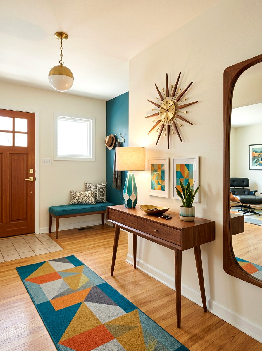 Mid Century Modern Entryway - 30 TikTok entryway ideas