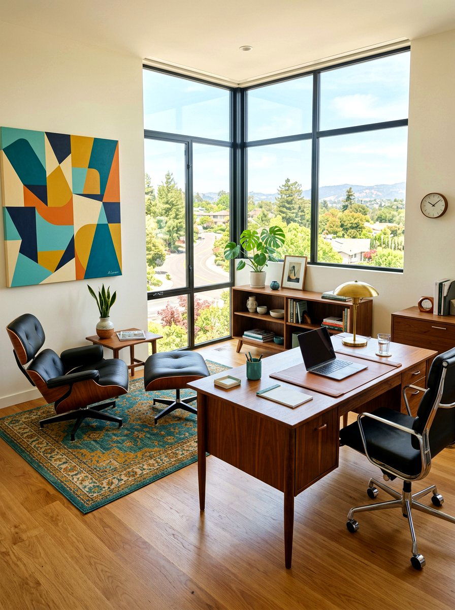 Mid Century Modern Executive Office - 30 executive home office ideas