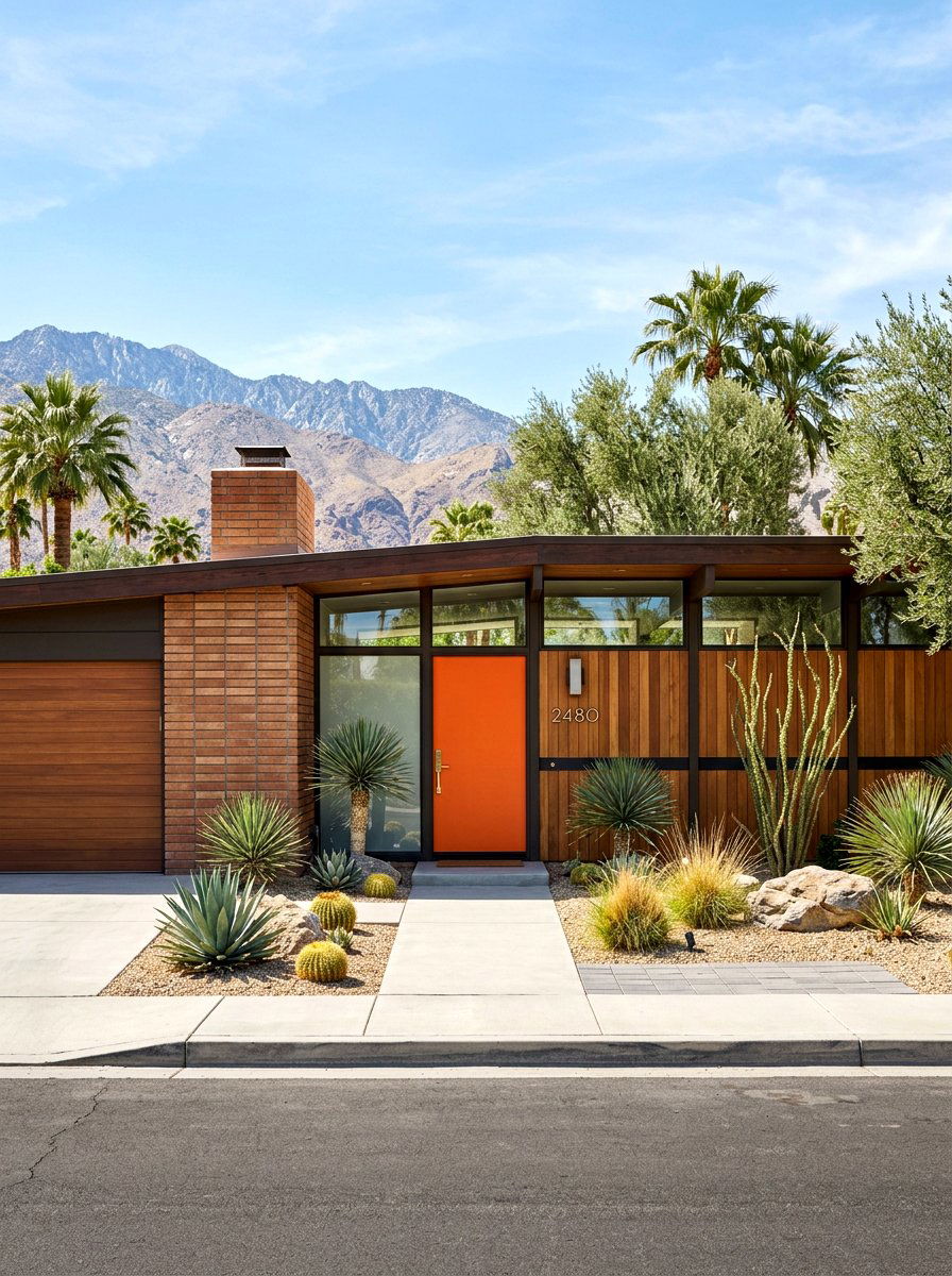 Mid Century Modern Facade - 30 house facade ideas
