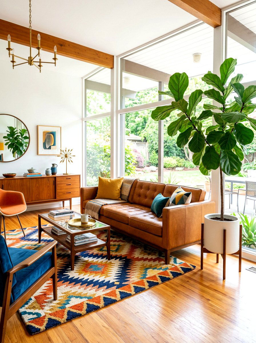 Mid Century Modern Fiddle Leaf Fig - 30 fiddle leaf fig decor ideas