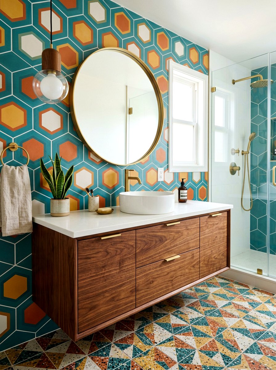 Mid Century Modern Floating Vanity Bathroom - 30 floating vanity ideas