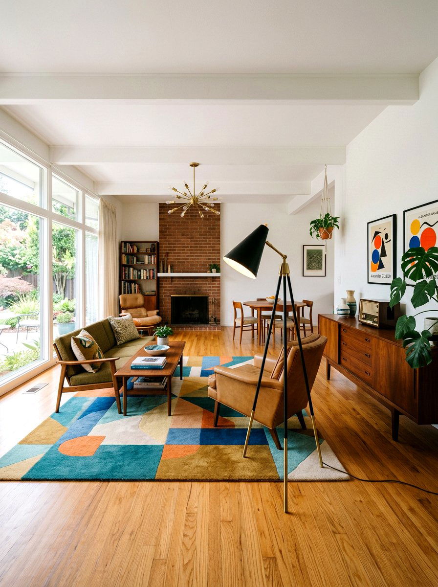 Mid Century Modern Floor Lamp - 30 living room lighting ideas