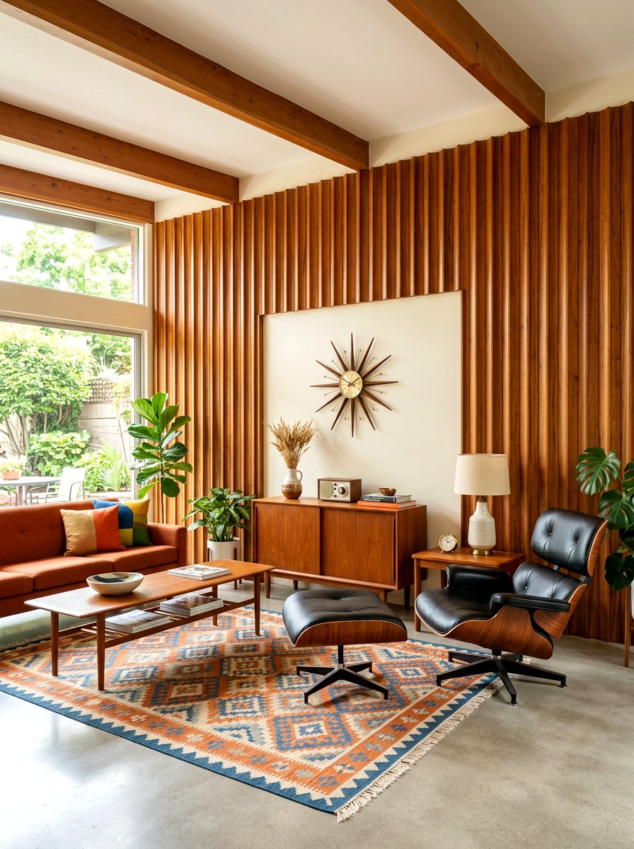 Mid Century Modern Fluting - 30 fluted wood wall ideas