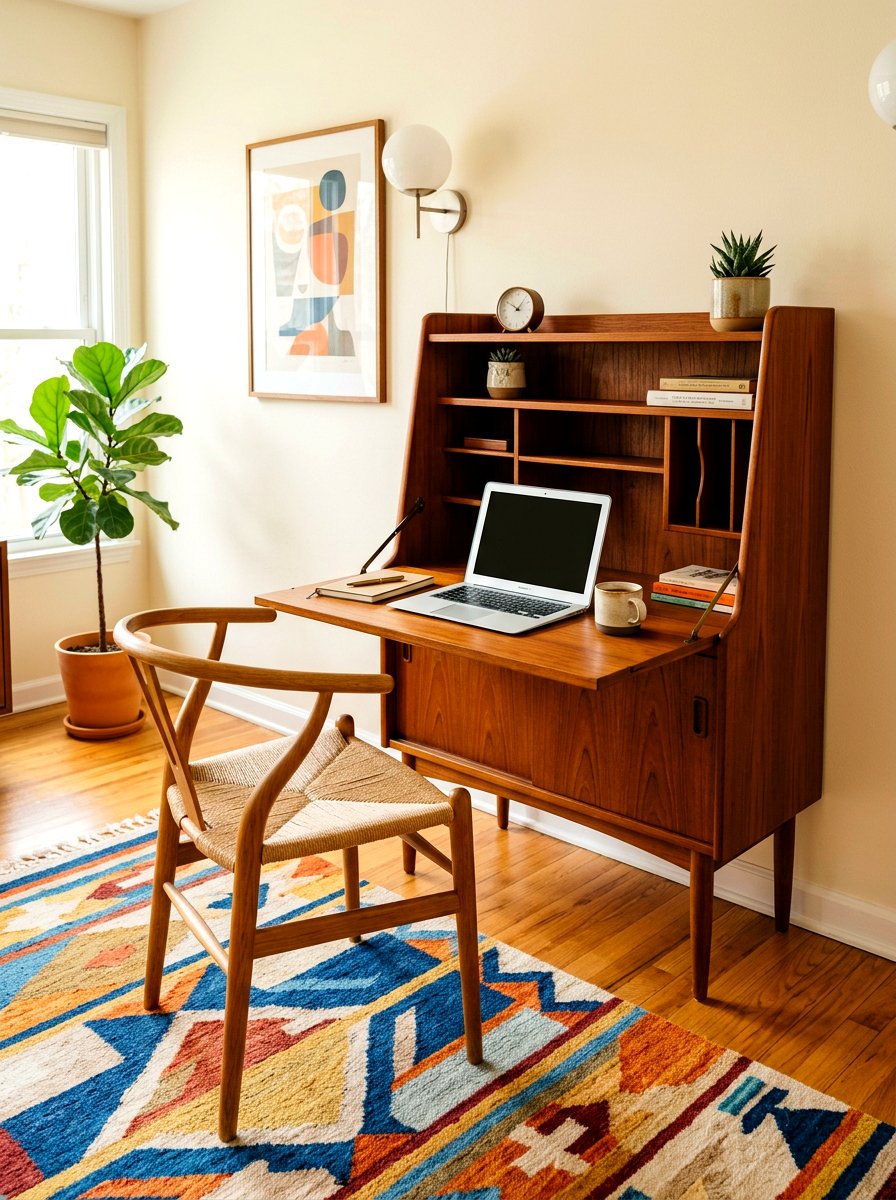 Mid Century Modern Fold Down Desk - 30 fold down desk ideas
