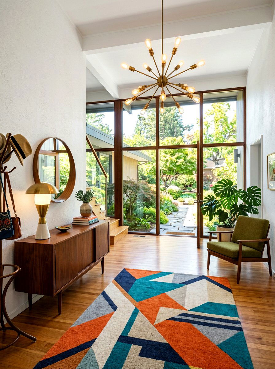 Mid Century Modern Foyer - 30 luxury entryway styling ideas