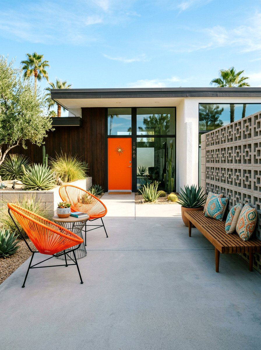 Mid Century Modern Front Patio - 30 front patio ideas
