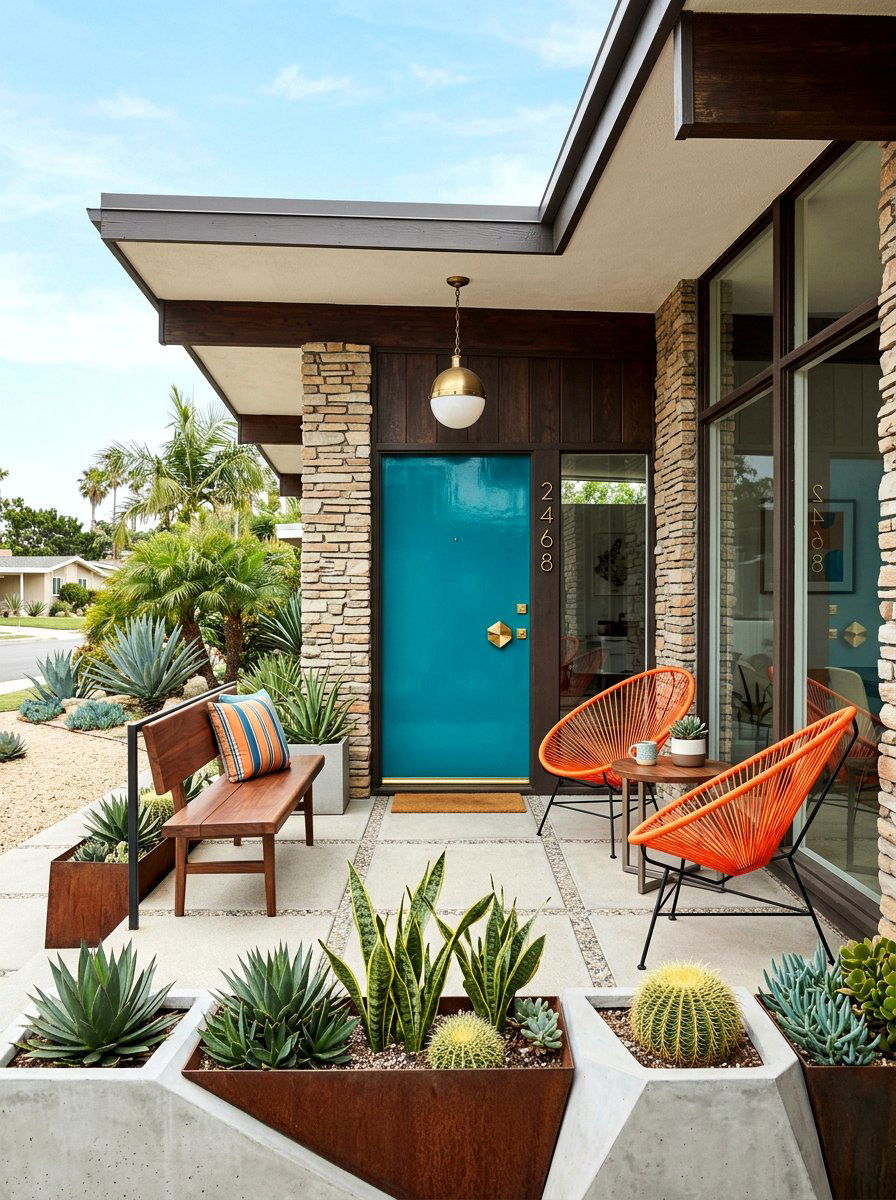 Mid Century Modern Front Porch - 30 cozy front porch ideas