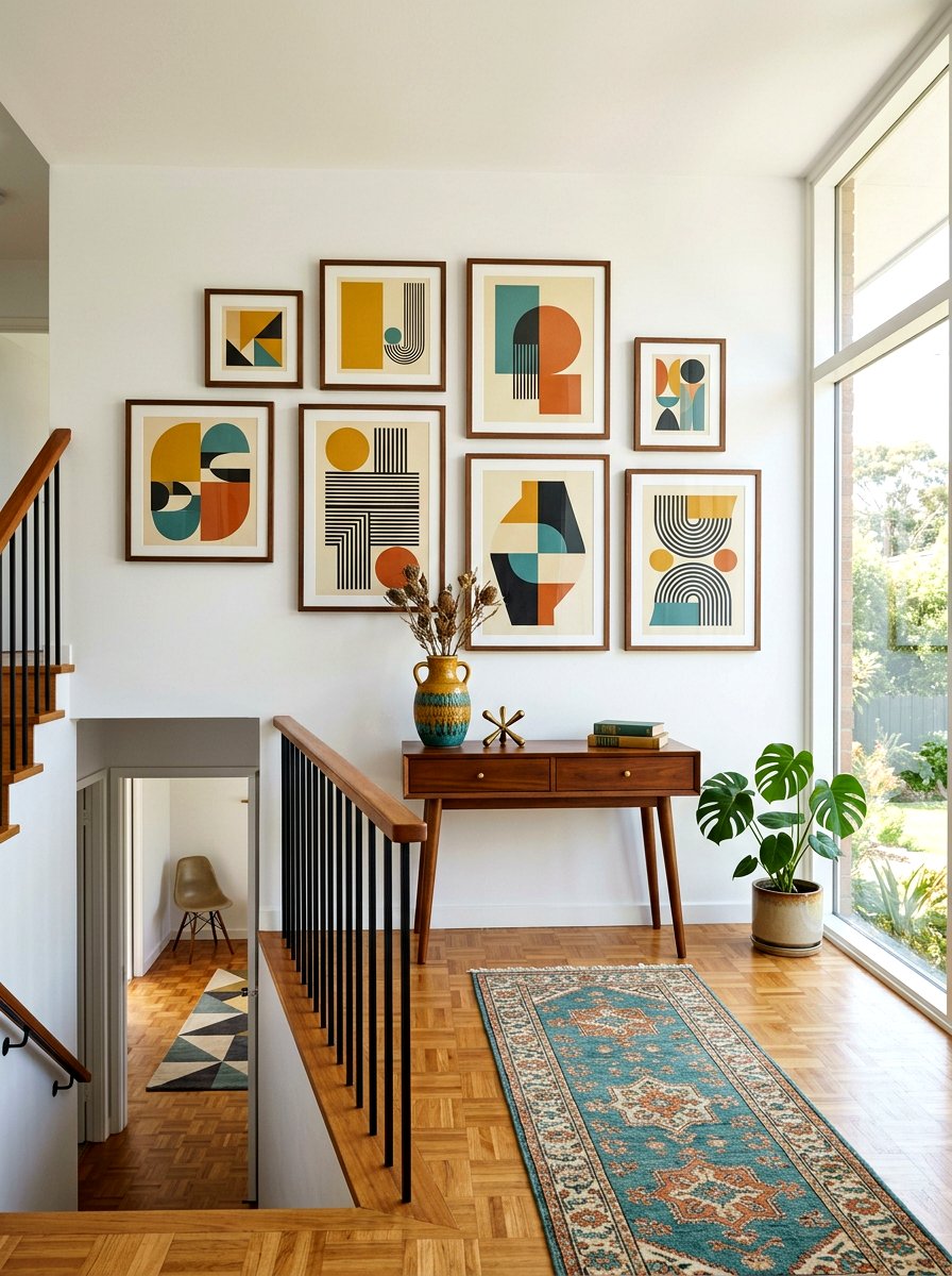 Mid Century Modern Gallery - 30 stair landing gallery ideas